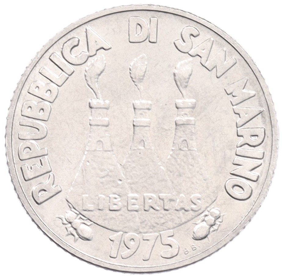 2 лиры 1975 года Сан-Марино «Любовь у животных» — Фото №2