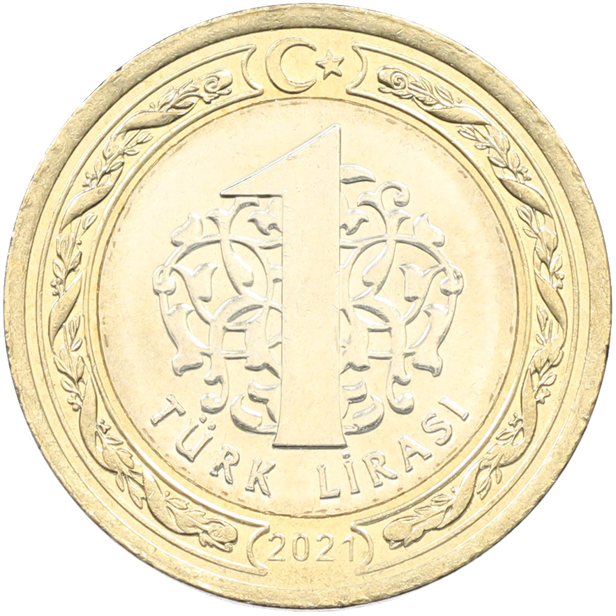 1 лира 2021 года Турция — Фото №1