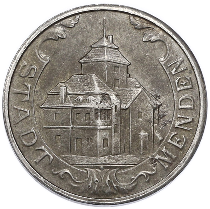 10 пфеннигов 1920 года Германия — город Менден (Нотгельд) — Фото №1