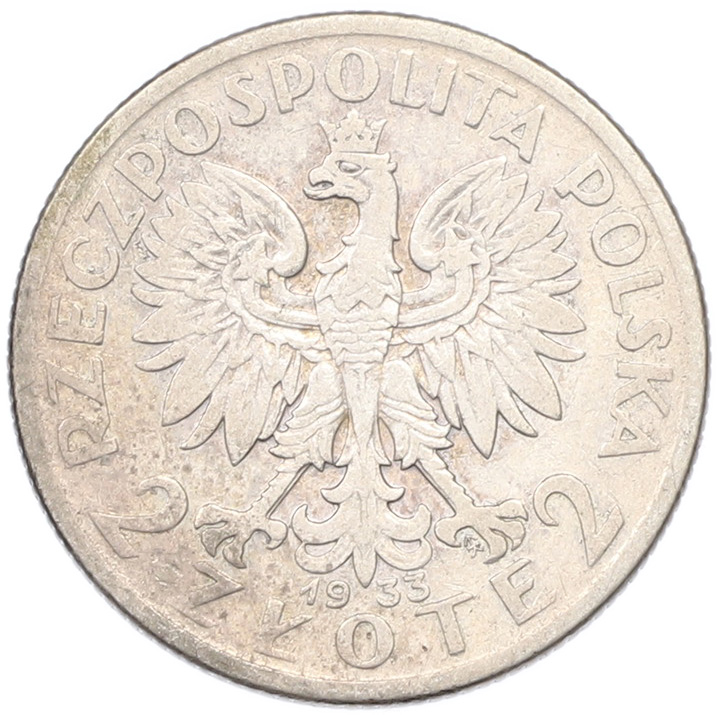 2 злотых 1933 года Польша — Фото №1