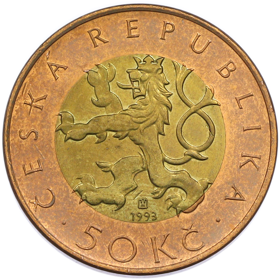 50 крон 1993 года Чехия — Фото №1