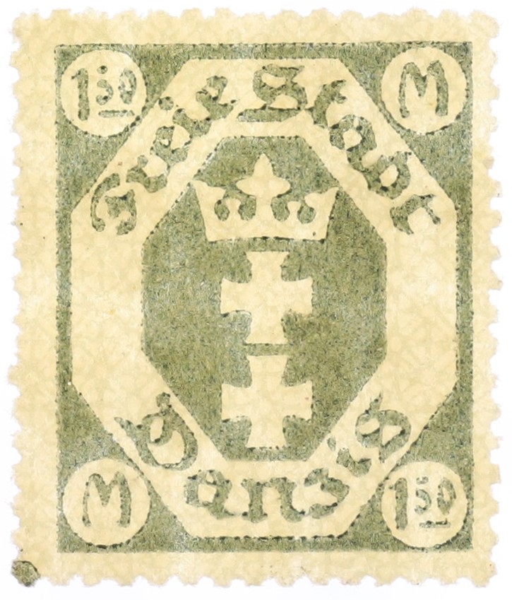 Почтовая марка 1.50 марки 1922 года Данциг — Фото №1