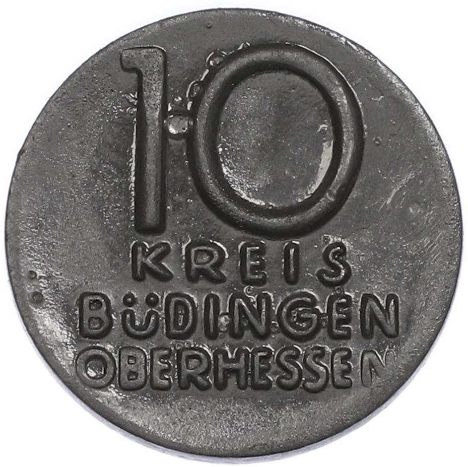 10 пфеннигов 1917 года Германия — район Бюдинген (Нотгельд) — Фото №2
