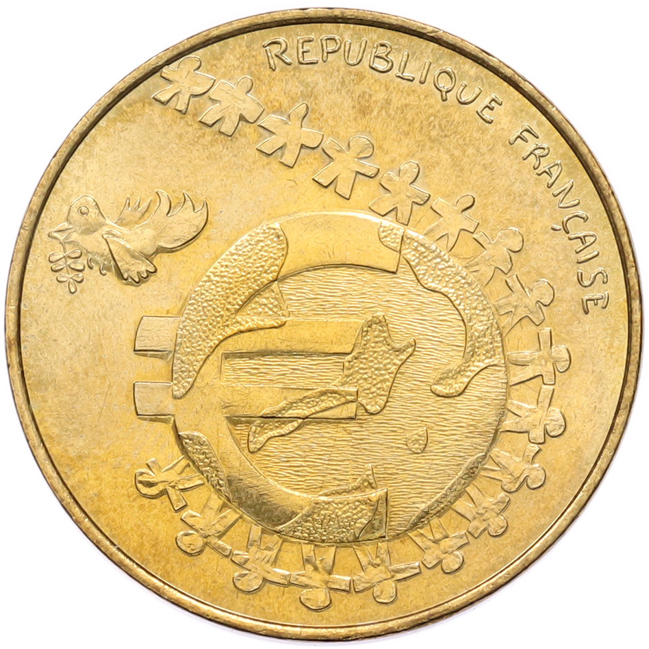 1/4 евро 2002 года Франция «Детский дизайн» — Фото №1