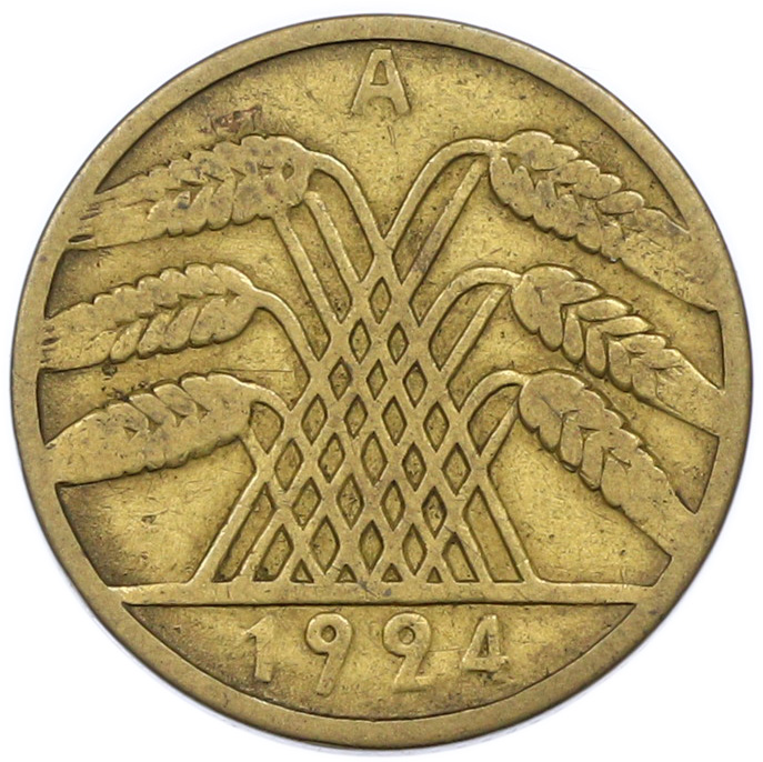 10 рентенпфеннигов 1924 года A Германия — Фото №1