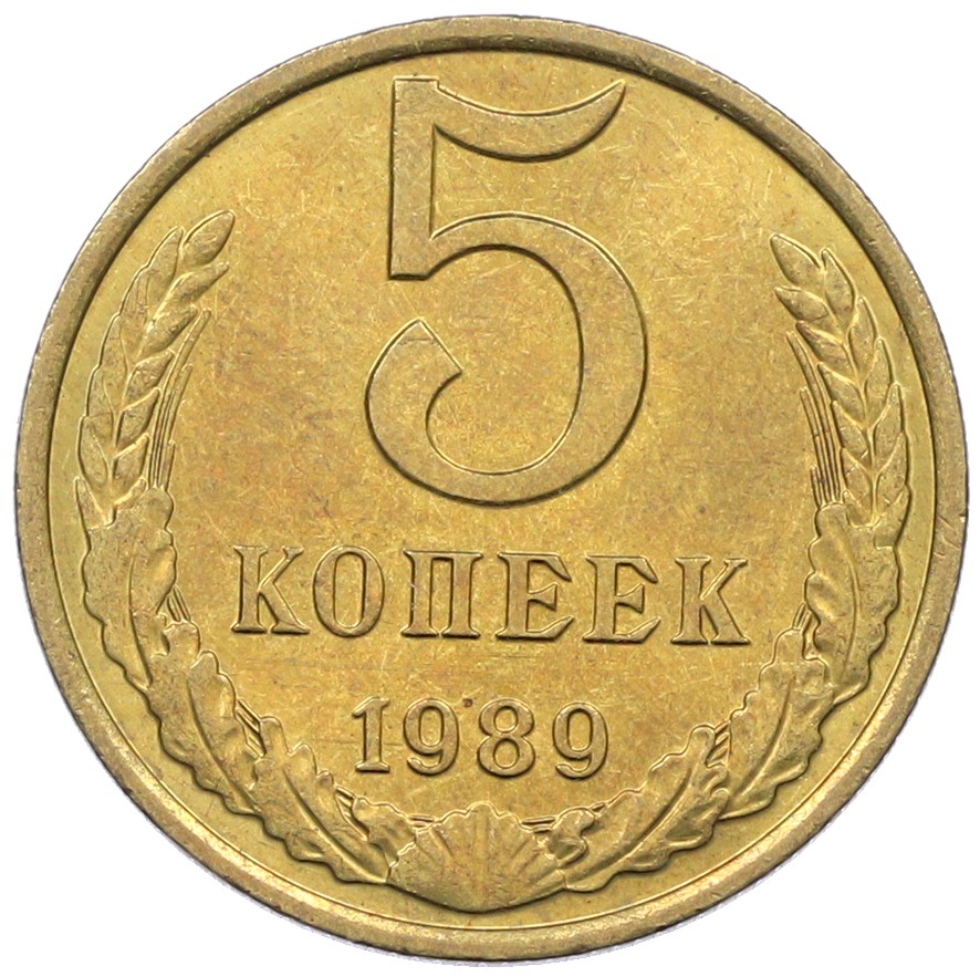 5 копеек 1989 года СССР — Фото №1
