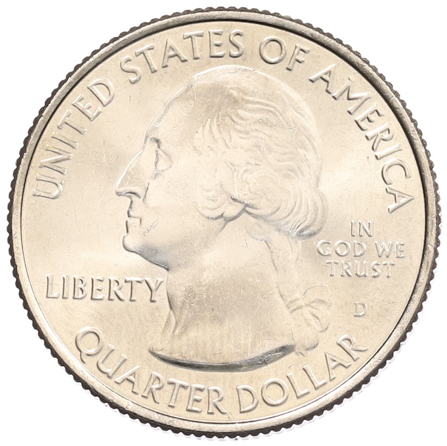 1/4 доллара (25 центов) 2010 года D США «Национальные парки — №2 Йеллоустонский национальный парк» — Фото №2