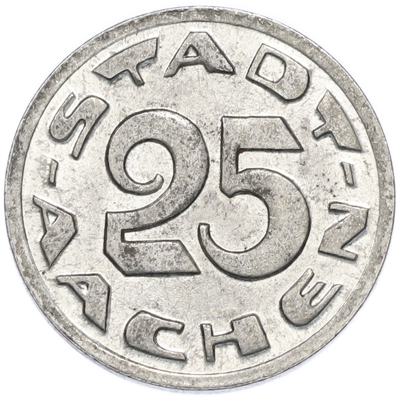 25 пфеннигов 1920 года Германия — город Аахен (Нотгельд) — Фото №2