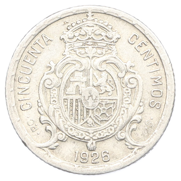 50 сентимо 1926 года Испания — Фото №2