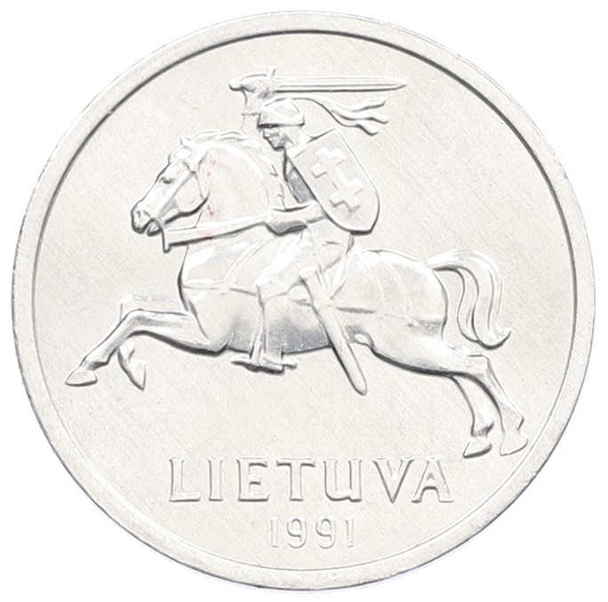 1 цент 1991 года Литва — Фото №1