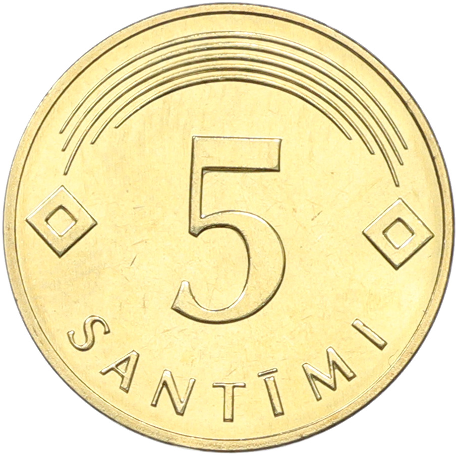 5 сантимов 2009 года Латвия — Фото №1