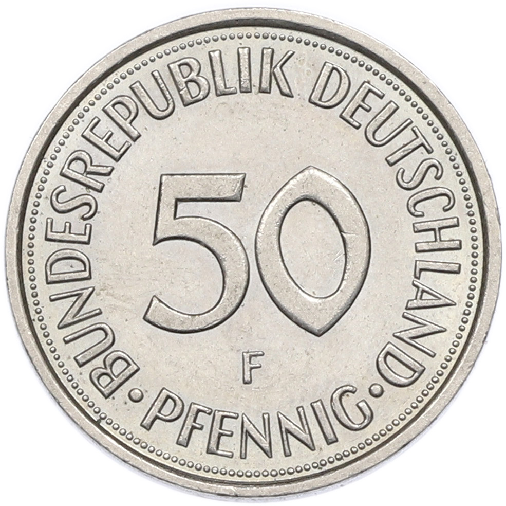 50 пфеннигов 1991 года F Германия — Фото №2