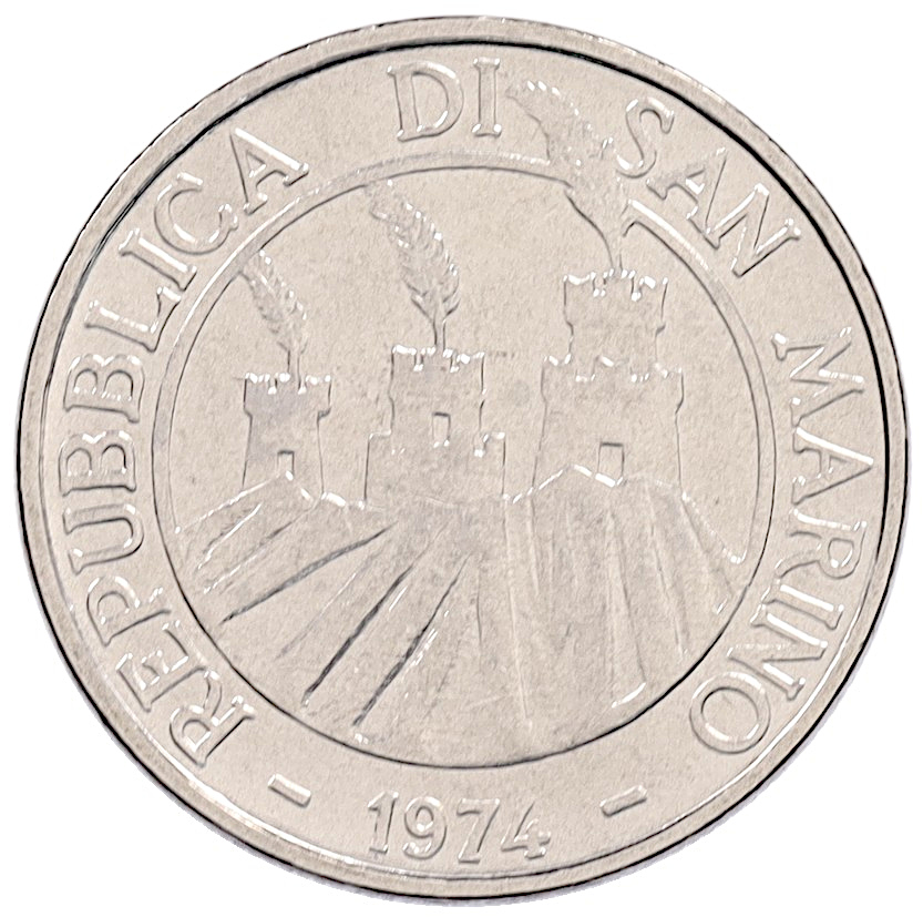 50 лир 1974 года Сан-Марино — Фото №2