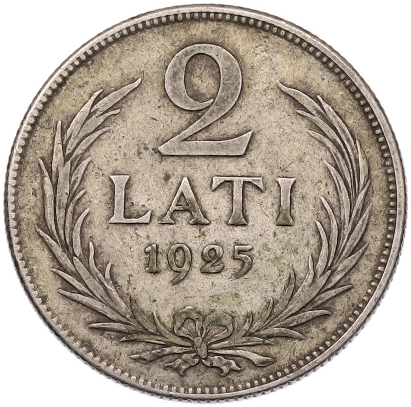 2 лата 1925 года Латвия — Фото №1