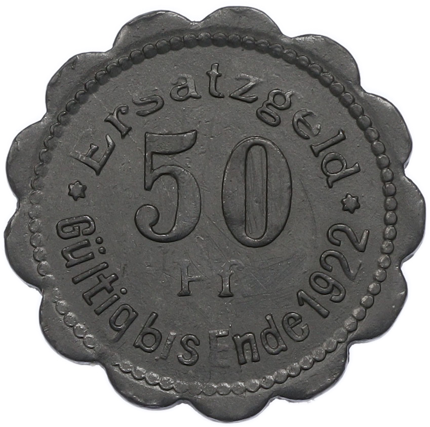 50 пфеннигов 1920 года Германия — город Штеттин (Нотгельд) — Фото №2