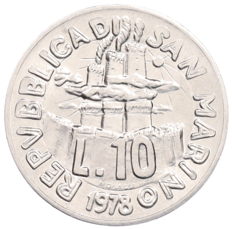 10 лир 1978 года Сан-Марино «Работа» — Фото №2