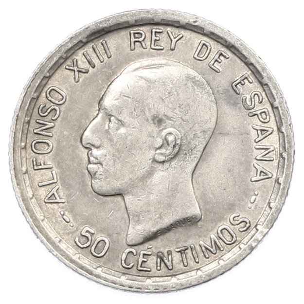 50 сентимо 1926 года Испания — Фото №1