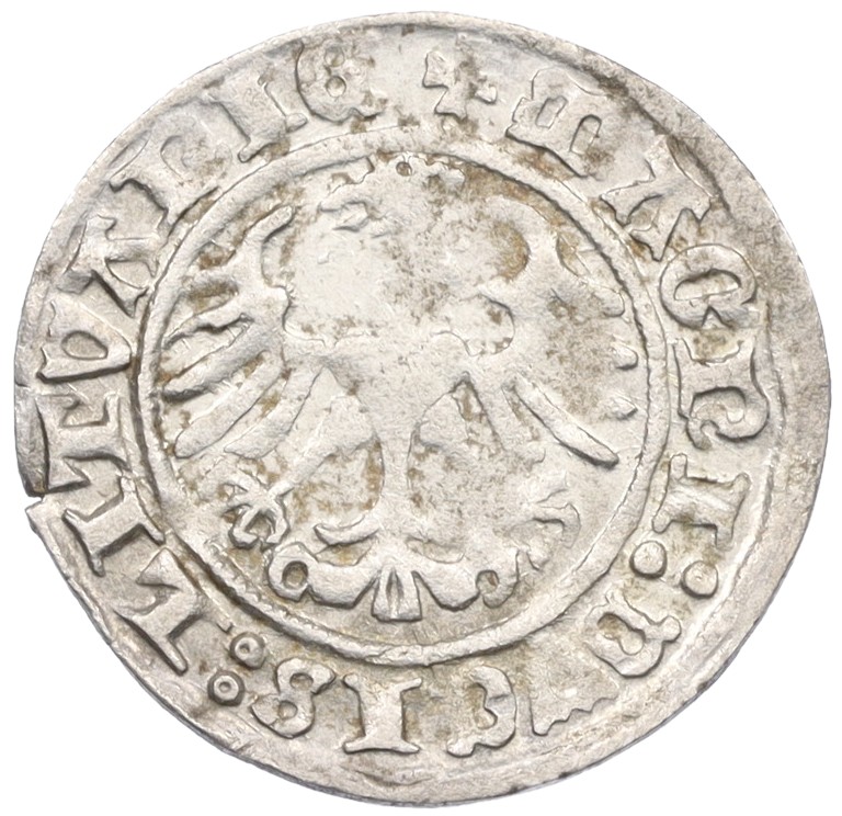 1/2 гроша 1512 года Литва — Сигизмунд I Старый — Фото №2