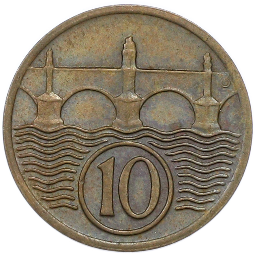 10 геллеров 1938 года Чехословакия — Фото №1