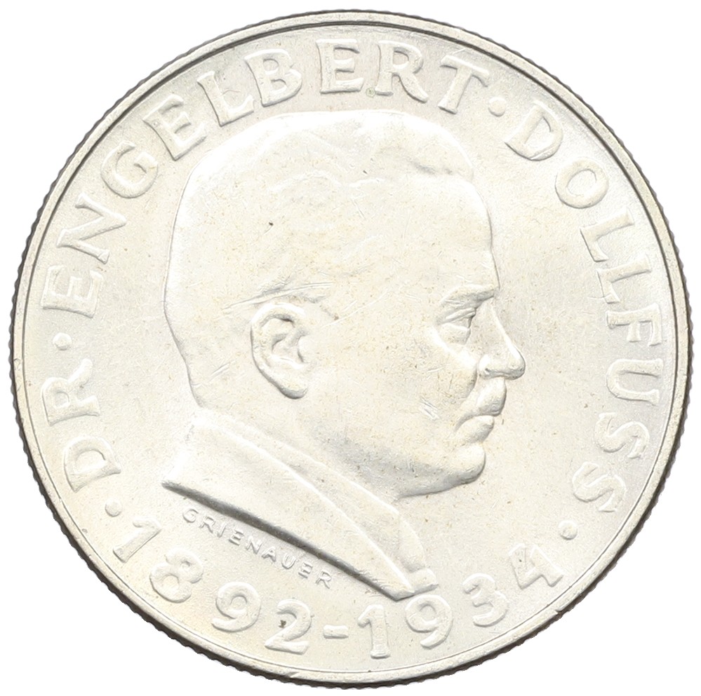 2 шиллинга 1934 года Австрия «Смерть Энгельберта Дольфуса» — Фото №1