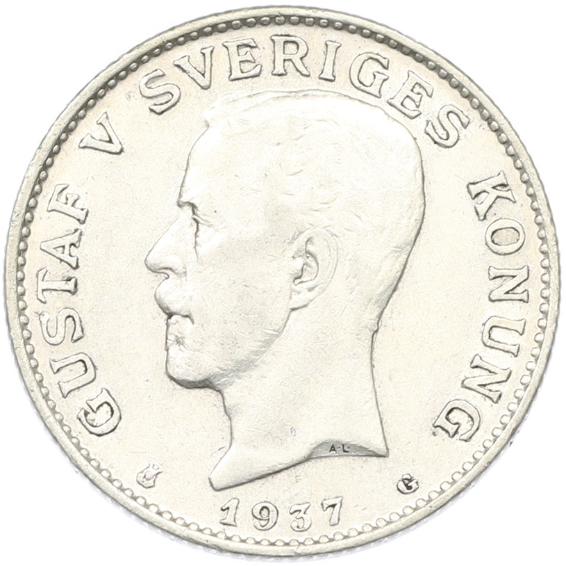 1 крона 1937 года Швеция — Фото №1
