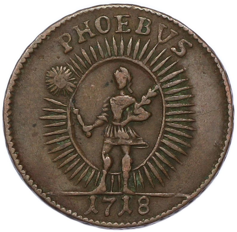 1 далер 1718 года Швеция (Карл XII) «Аполлон» — Фото №1