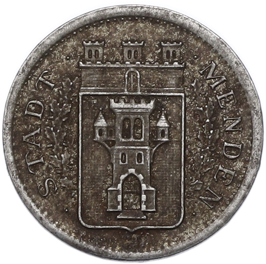 5 пфеннигов 1919 года Германия — город Менден (Нотгельд) — Фото №1