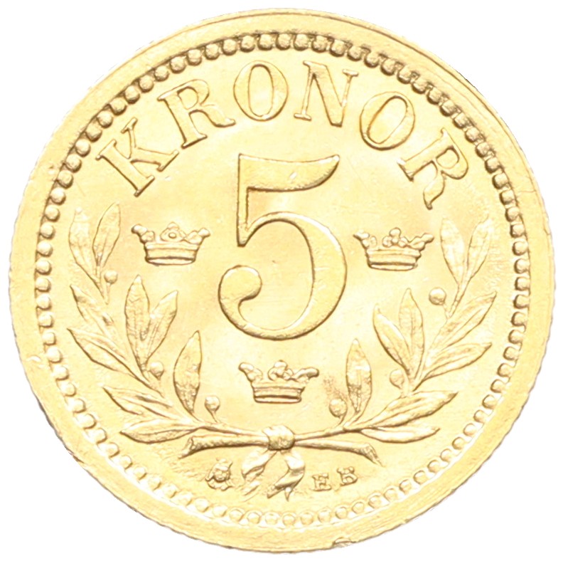 5 крон 1899 года Швеция — Фото №2