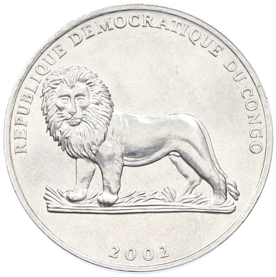 50 сантимов 2002 года Конго (ДРК) «Футболист» — Фото №2