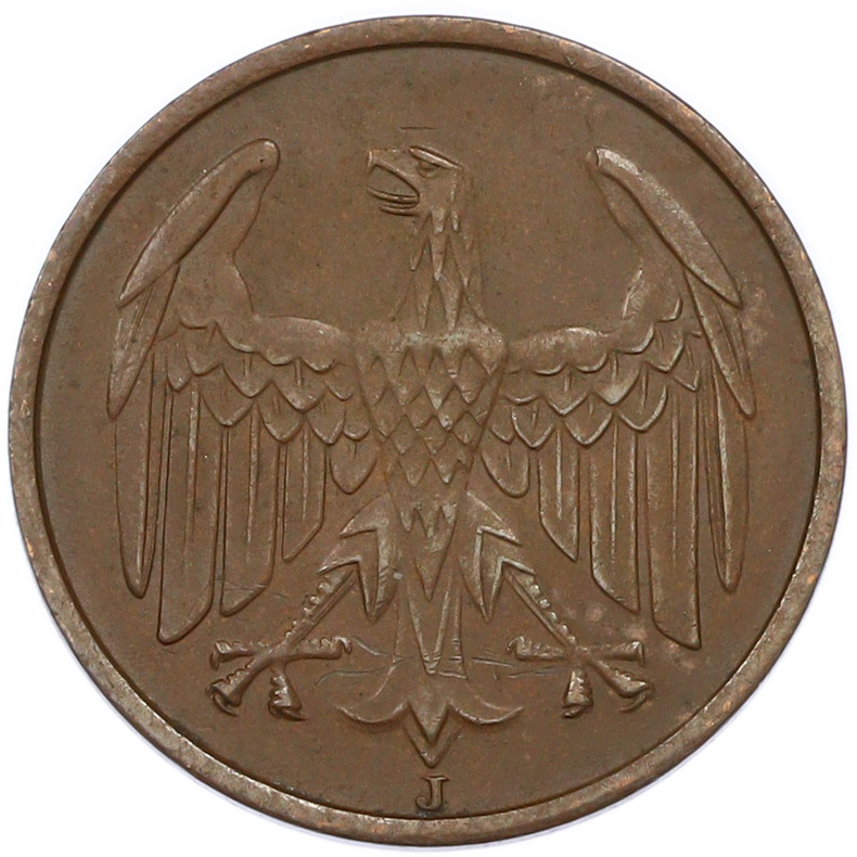 4 рейхспфеннига 1932 года J Германия — Фото №2