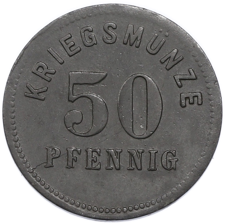 50 пфеннигов 1917 года Германия — город Бенсхайм (Нотгельд) — Фото №2