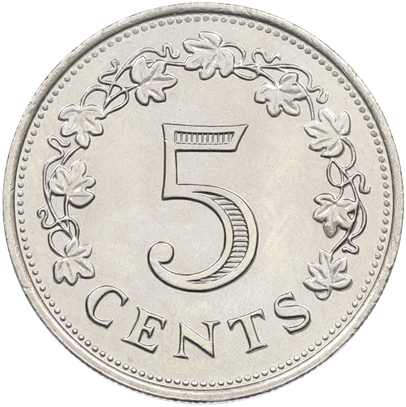 5 центов 1976 года Мальта — Фото №2