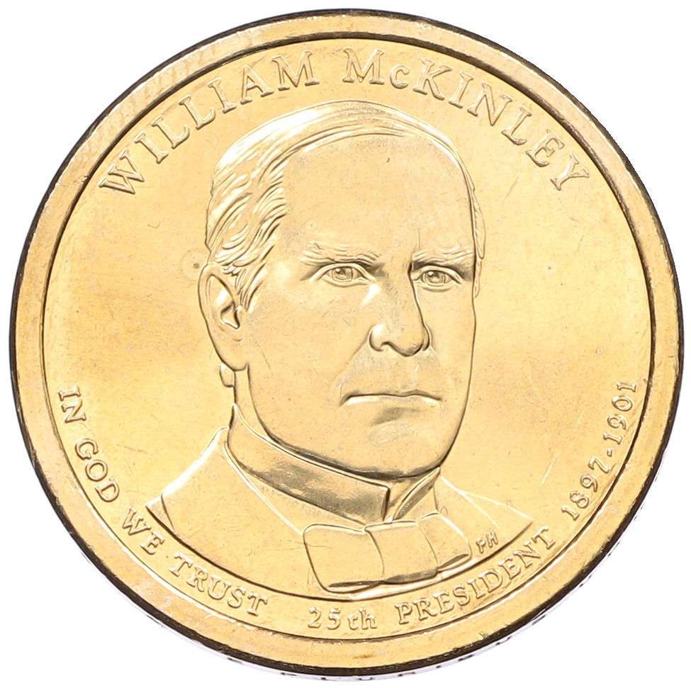 1 доллар 2013 года (D) США «25-й президент США Уильям Мак-Кинли» — Фото №1