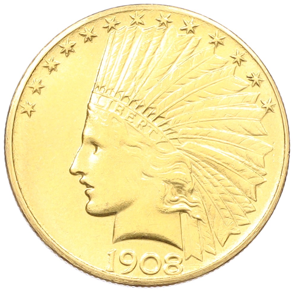 10 долларов 1908 года США — Фото №1