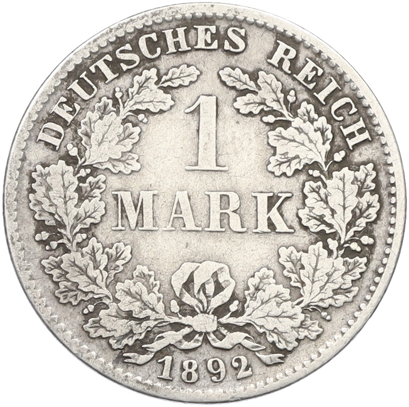 1 марка 1892 года D Германия — Фото №1