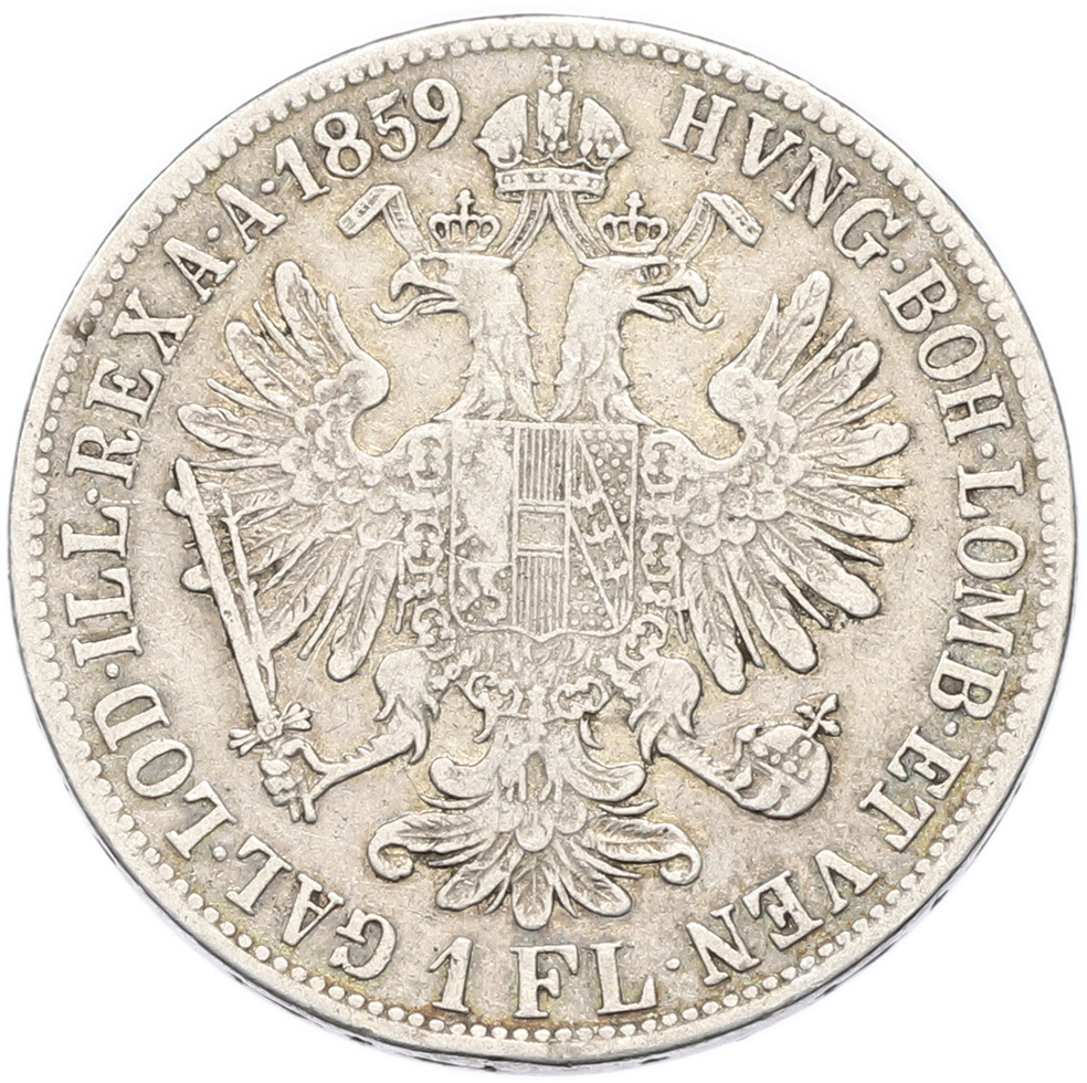 1 флорин 1859 года B Австрия — Фото №1