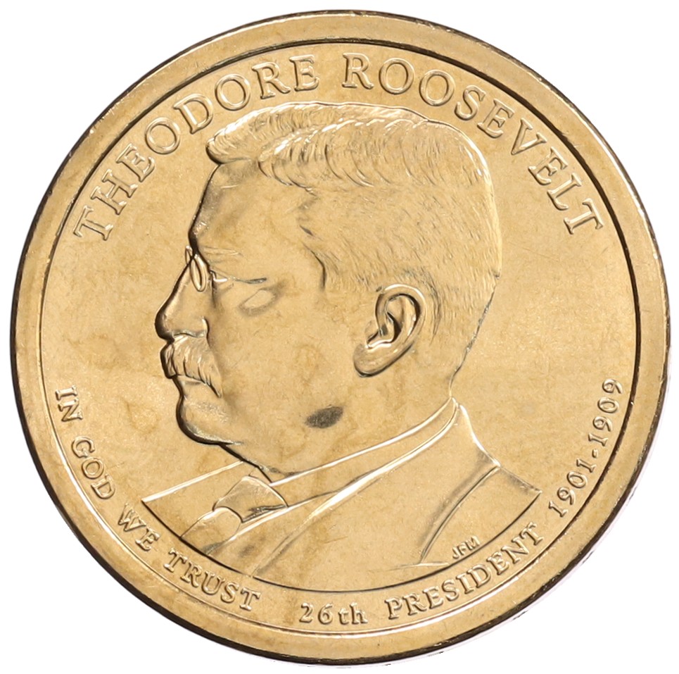 1 доллар 2013 года D США «26-й президент США Теодор Рузвельт» — Фото №1