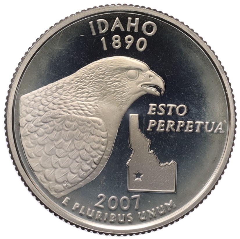 1/4 доллара (25 центов) 2007 года S США «Штаты и территории — Айдахо» — Фото №1