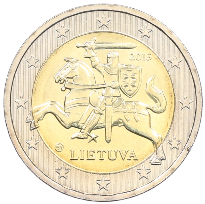 2 евро 2015 года Литва — Фото №1
