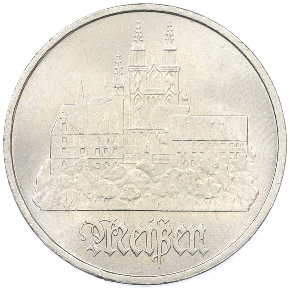 5 марок 1972 года Восточная Германия (ГДР) «Город Мейсен» — Фото №1