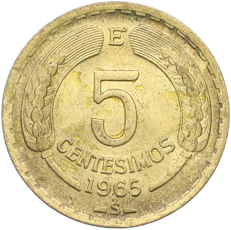 5 сентесимо 1965 года Чили — Фото №1