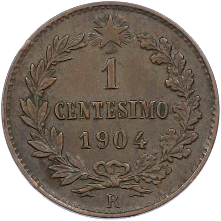 1 чентезимо 1904 года Италия — Фото №1