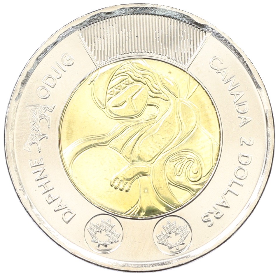 2 доллара 2025 года Канада «Народная певица Дафна Оджиг» — Фото №1