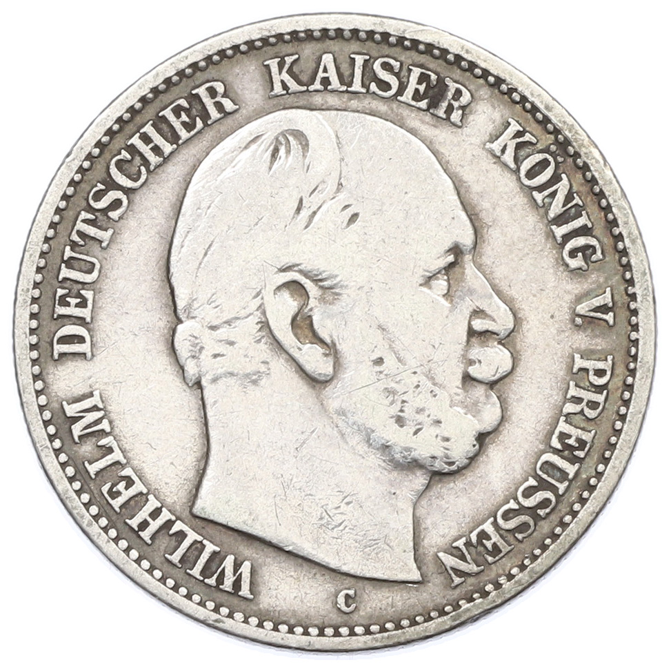 2 марки 1876 года C Германия (Пруссия) — Фото №1