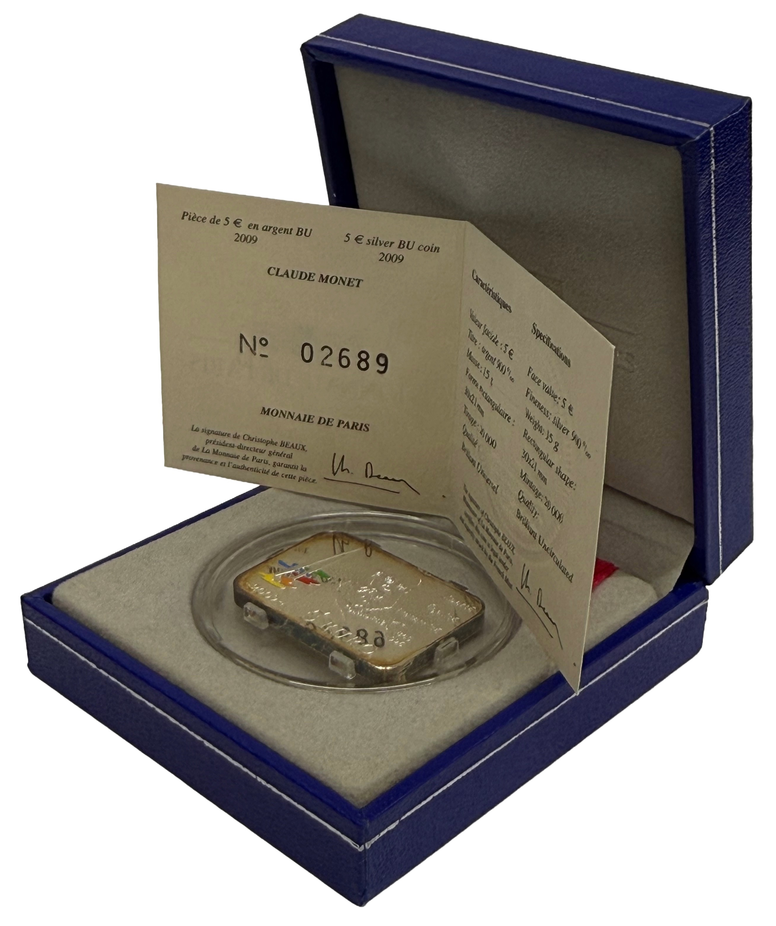 5 евро 2009 года Франция «Художники — Клод Моне» — Фото №3