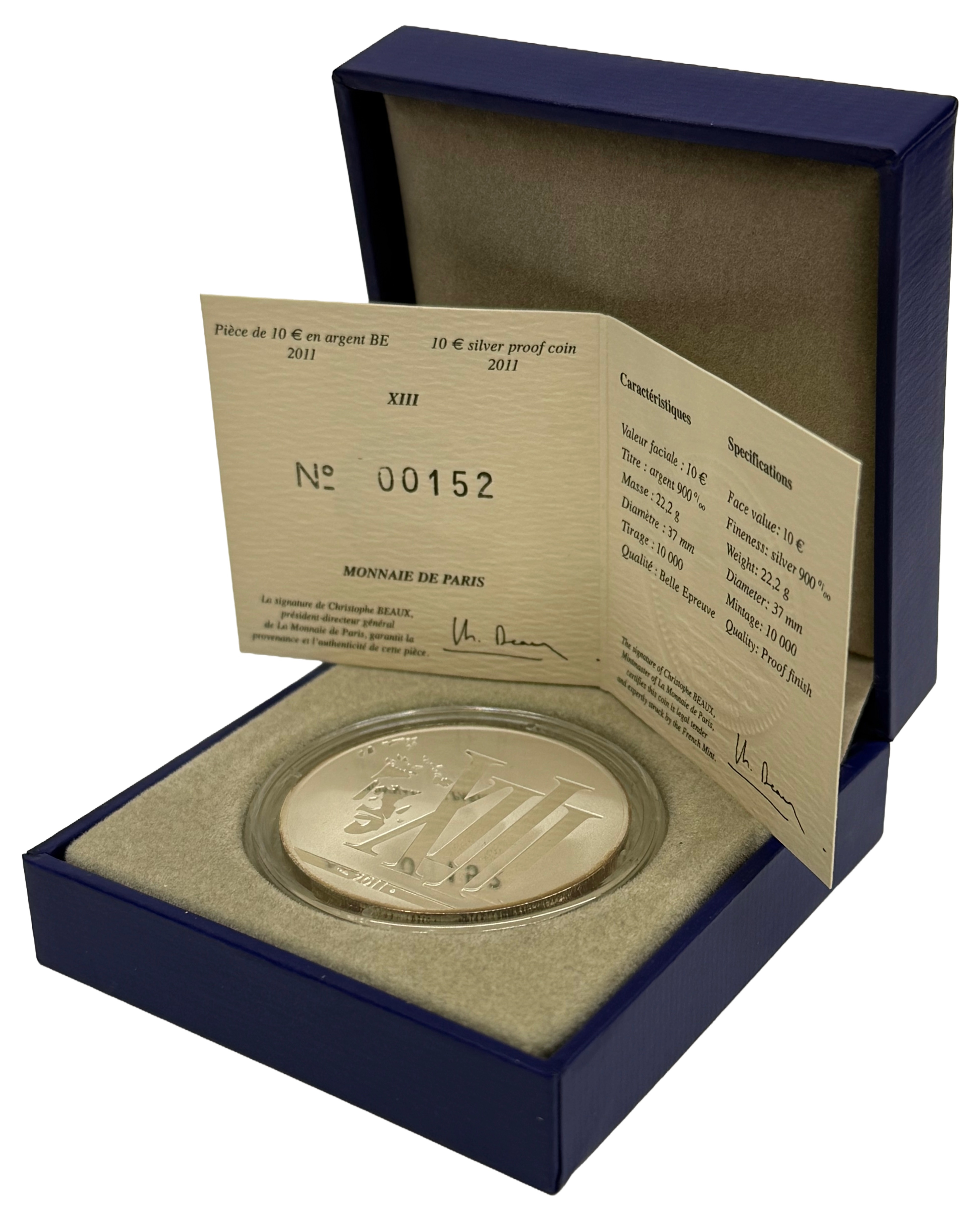 10 евро 2011 года Франция «Герои комиксов — XIII» — Фото №3