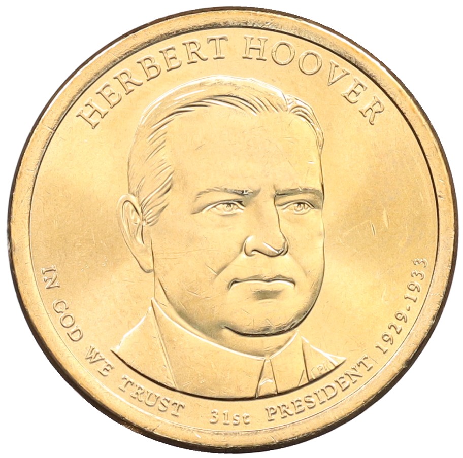 1 доллар 2014 года (P) США «31-й президент США Герберт Гувер» — Фото №1