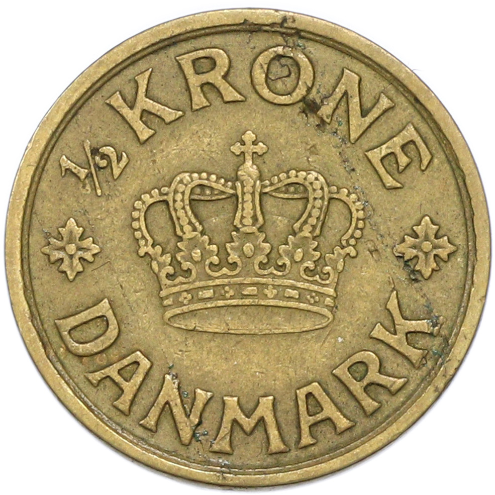 1/2 кроны 1925 года Дания — Фото №1