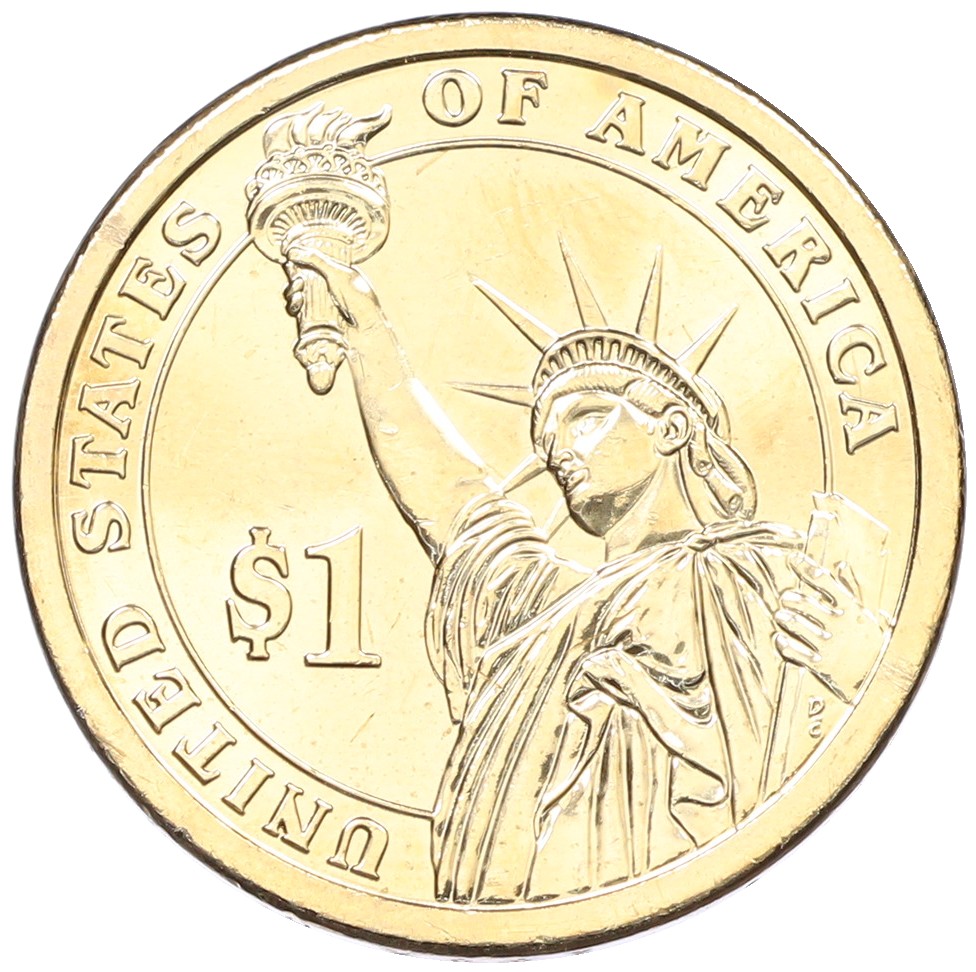 1 доллар 2007 года (D) США «2-й президент США Джон Адамс» — Фото №2