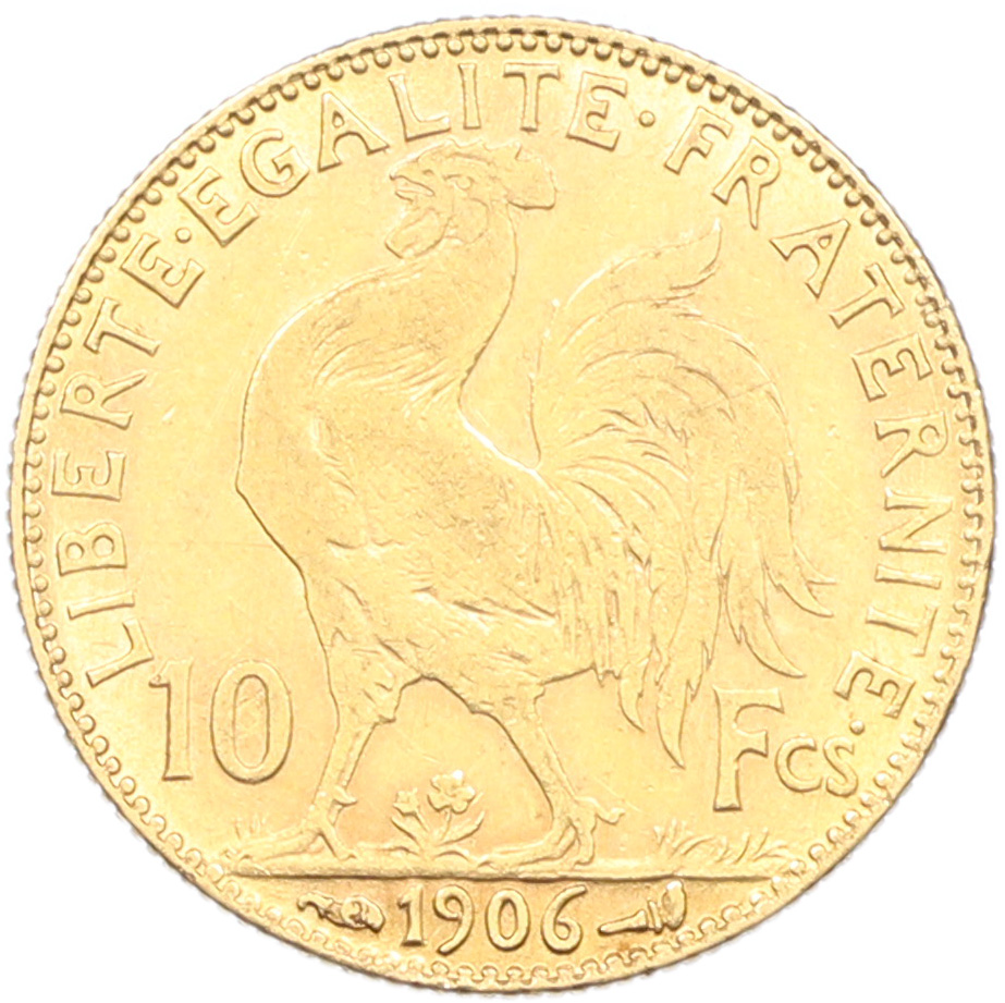 10 франков 1906 года Франция — Фото №1